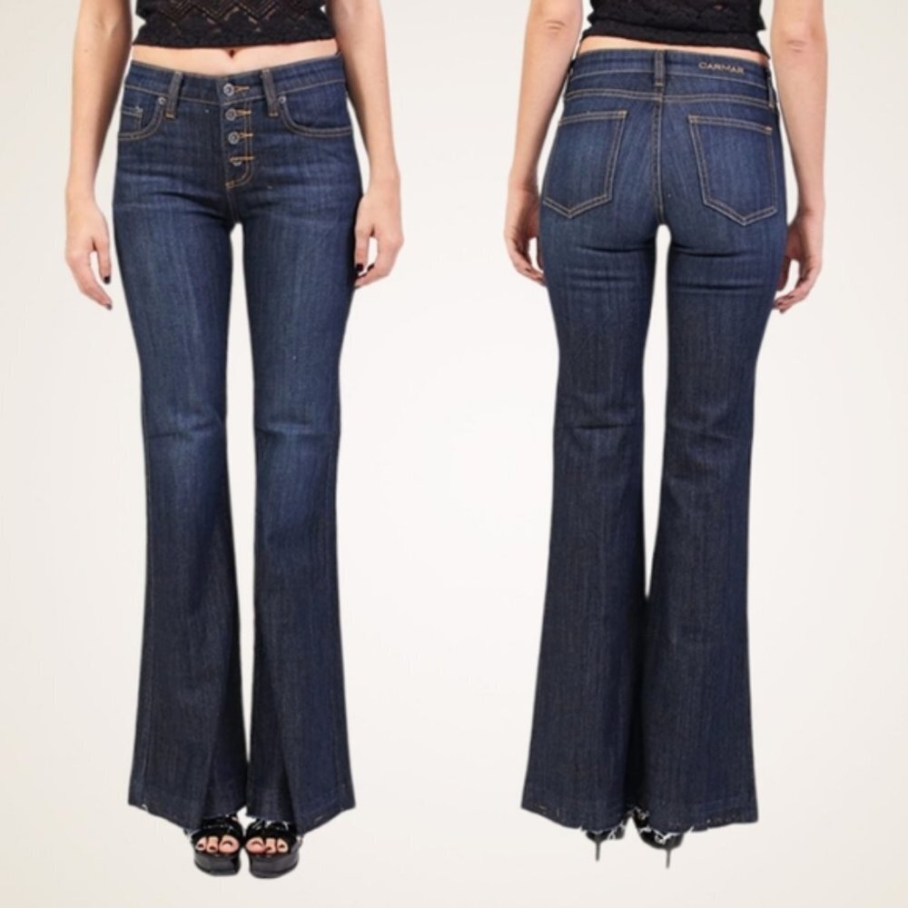 Carmar Stretch Denim Mid Rise Jean